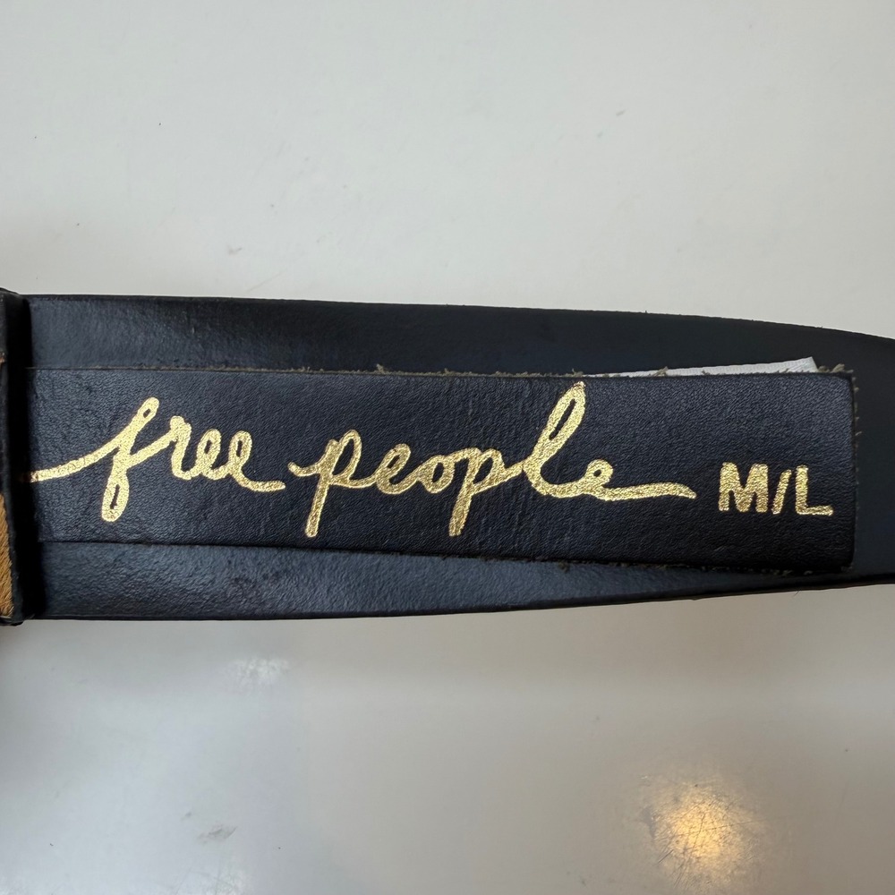 Free People Leopard Belt Womens Brown Calf Hair Leather Animal Print Boho M/L - Picture 3 of 11